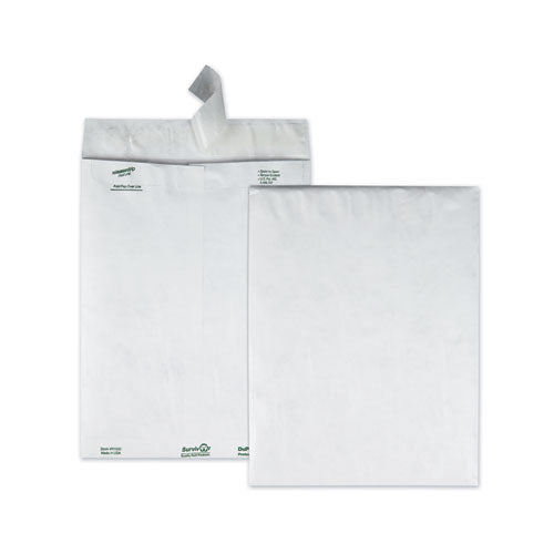 Lightweight 14 Lb Tyvek Catalog Mailers, #12 1/2, Square Flap, Redi-strip Adhesive Closure, 9.5 X 12.5, White, 100/box