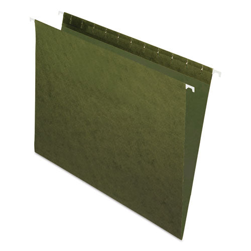 Standard Green Hanging Folders, Letter Size, Straight Tabs, Standard Green, 25/box