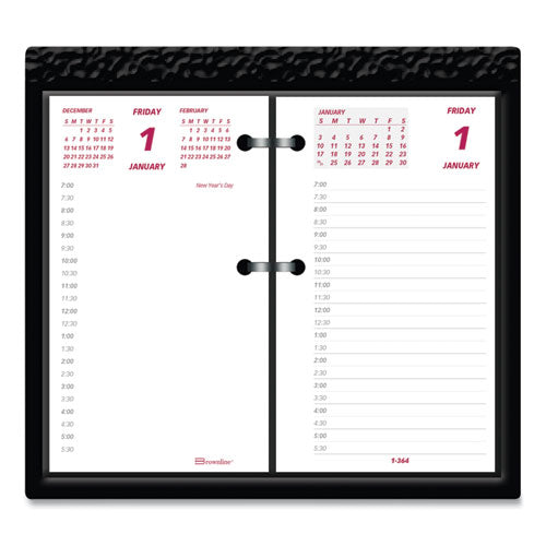 Daily Calendar Pad Refill, 6 X 3.5, White/burgundy/gray Sheets, 12-month (jan To Dec): 2024