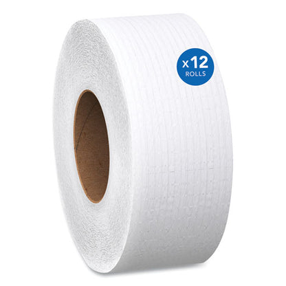 Essential 100% Recycled Fiber Jrt Bathroom Tissue For Business, Septic Safe, 2-ply, White, 3.55" X 1,000 Ft, 12 Rolls/carton