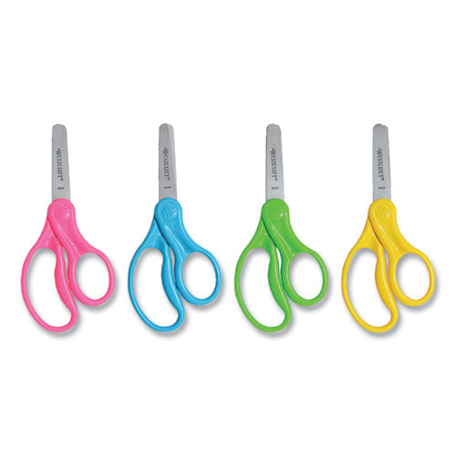 For Kids Scissors, Blunt Tip, 5" Long, 1.75" Cut Length, Randomly Assorted Straight Handles