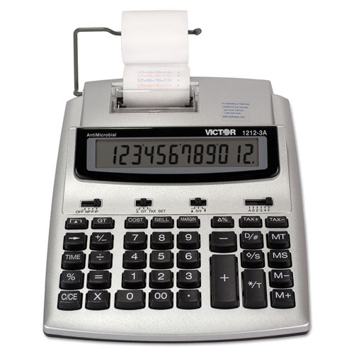 1212-3a Antimicrobial Printing Calculator, Black/red Print, 2.7 Lines/sec