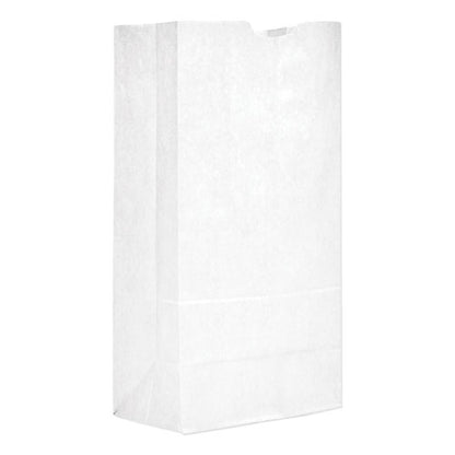 Grocery Paper Bags, 40 Lb Capacity, #20, 8.25" X 5.94" X 16.13", White, 500 Bags