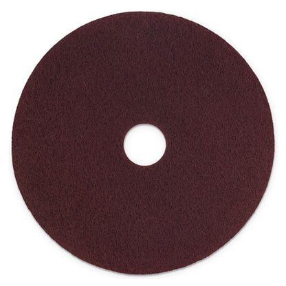 Surface Preparation Pad Plus, 20" Diameter, Maroon, 5/carton