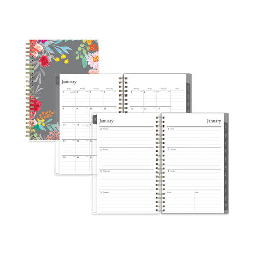 Sophie Frosted Weekly/monthly Planner, Sophie Floral Artwork, 8 X 5, Multicolor Cover, 12-month (jan To Dec): 2024