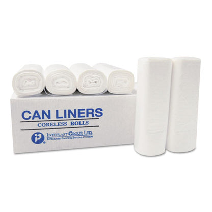 High-density Commercial Can Liners, 7 Gal, 6 Mic, 20" X 22", Clear, 50 Bags/roll, 40 Perforated Rolls/carton