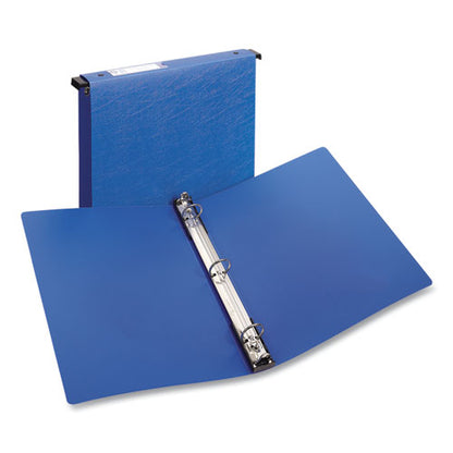 Hanging Storage Flexible Non-view Binder With Round Rings, 3 Rings, 1" Capacity, 11 X 8.5, Blue