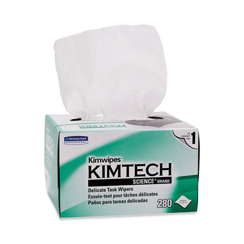 Kimwipes Delicate Task Wipers, 1-ply, 4.4 X 8.4, Unscented, White, 280/box, 30 Boxes/carton