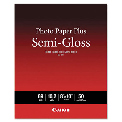 Photo Paper Plus Semi-gloss, 10.2 Mil, 8 X 10, Semi-gloss White, 50/pack