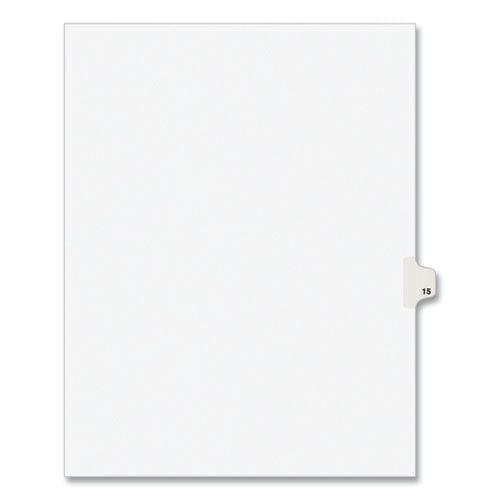 Preprinted Legal Exhibit Side Tab Index Dividers, Avery Style, 10-tab, 15, 11 X 8.5, White, 25/pack