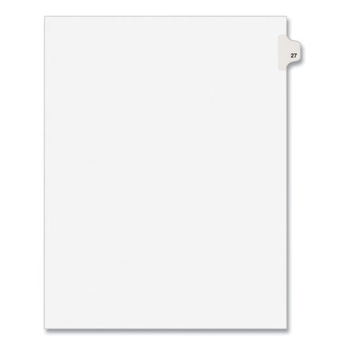 Preprinted Legal Exhibit Side Tab Index Dividers, Avery Style, 10-tab, 27, 11 X 8.5, White, 25/pack, (1027)