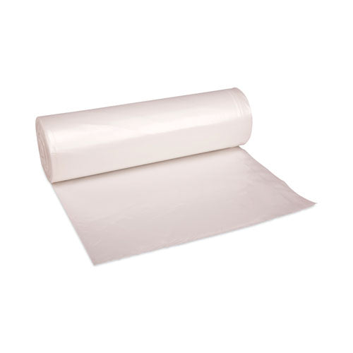 High-density Can Liners, 56 Gal, 19 Mic, 43" X 47", Natural, 25 Bags/roll, 6 Rolls/carton