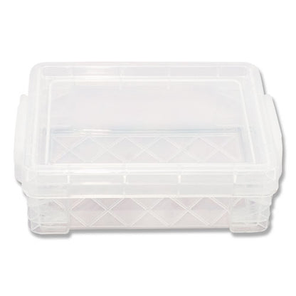 Super Stacker Crayon Box, Plastic, 4.75 X 3.5 X 1.6, Clear