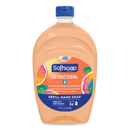 Antibacterial Liquid Hand Soap Refills, Fresh, 50 Oz, Orange, 6/carton