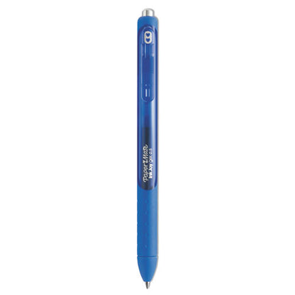 Inkjoy Gel Pen, Retractable, Fine 0.5 Mm, Blue Ink, Blue Barrel, Dozen