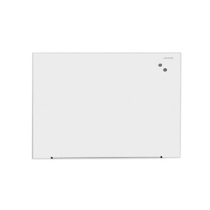 Frameless Magnetic Glass Marker Board, 48 X 36, White Surface