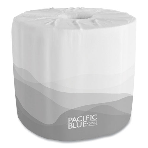 Pacific Blue Basic Bathroom Tissue, Septic Safe, 2-ply, White, 550 Sheets/roll, 80 Rolls/carton