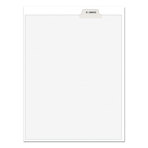 Avery-style Preprinted Legal Bottom Tab Divider, 26-tab, Exhibit B, 11 X 8.5, White, 25/pk