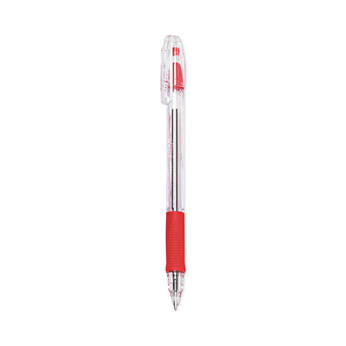 Easytouch Ballpoint Pen, Stick, Fine 0.7 Mm, Red Ink, Clear/red Barrel, Dozen