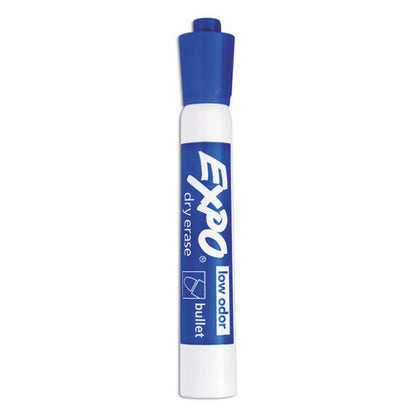 Low-odor Dry-erase Marker, Medium Bullet Tip, Blue, Dozen