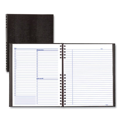 Notepro Undated Daily Planner, 10.75 X 8.5, Black Cover, Undated