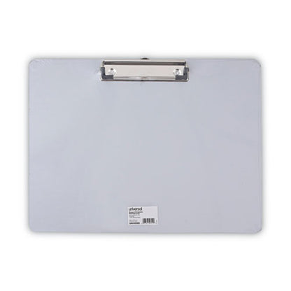 Plastic Brushed Aluminum Clipboard, Landscape Orientation, 0.5" Clip Capacity, Holds 11 X 8.5 Sheets, Silver