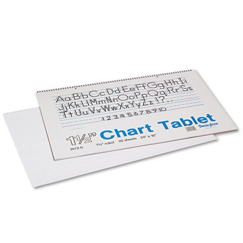 Chart Tablets, Presentation Format (1.5" Rule), 24 X 16, White, 25 Sheets