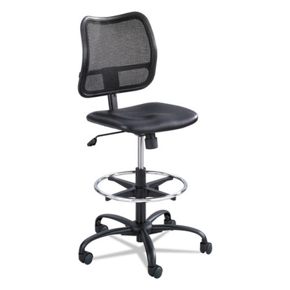 Vue Series Mesh Extended-height Chair, Supports Up To 250 Lb, 23" To 33" Seat Height, Black Vinyl Seat, Black Base