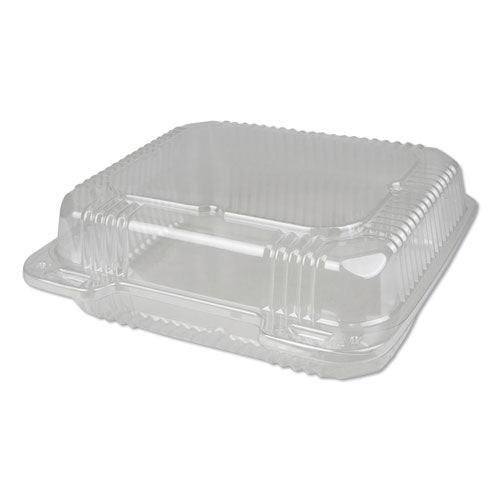 Plastic Clear Hinged Containers, 50 Oz, 8.88 X 8 X 3, Clear, 250/carton