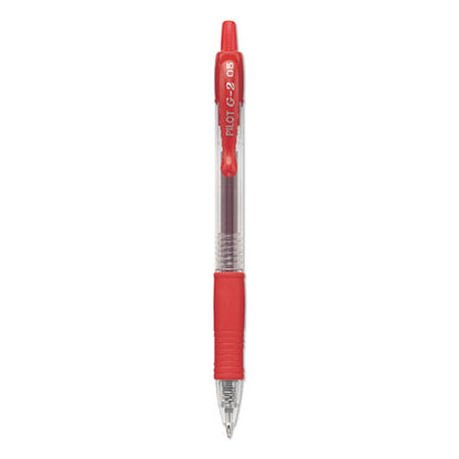 G2 Premium Gel Pen, Retractable, Extra-fine 0.5 Mm, Red Ink, Smoke/red Barrel, Dozen