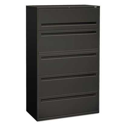 Brigade 700 Series Lateral File, 4 Legal/letter-size File Drawers, 1 File Shelf, 1 Post Shelf, Charcoal, 42" X 18" X 64.25"