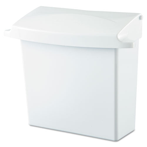 Sanitary Napkin Receptacle With Rigid Liner, Plastic, White