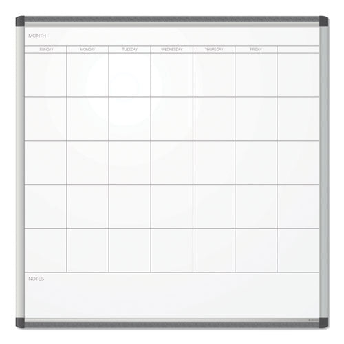 Pinit Magnetic Dry Erase Undated One Month Calendar, 35 X 35, White