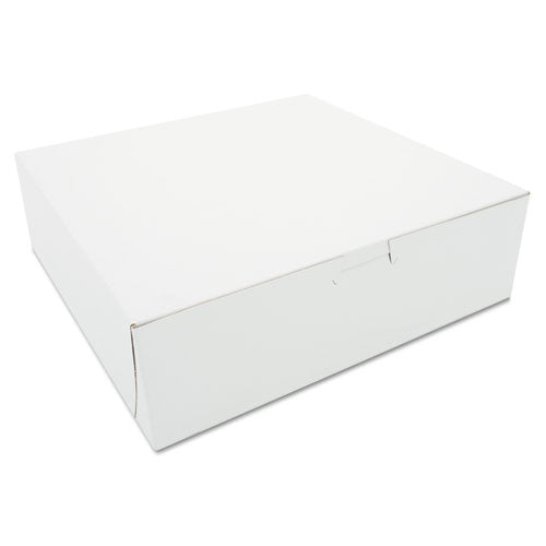 White One-piece Non-window Bakery Boxes, 10 X 10 X 3, White, Paper, 200/carton