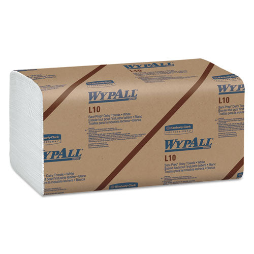 L10 Sani-prep Dairy Towels, Banded, 2-ply, 9.3 X 10.5, Unscented, White, 200/pack, 12 Packs/carton