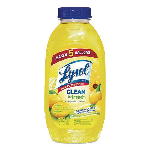 Clean And Fresh Multi-surface Cleaner, Sparkling Lemon And Sunflower Essence, 10.75 Oz Bottle, 20/carton