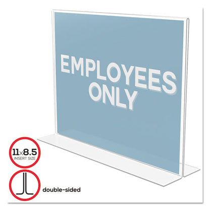 Classic Image Double-sided Sign Holder, 11 X 8.5 Insert, Clear