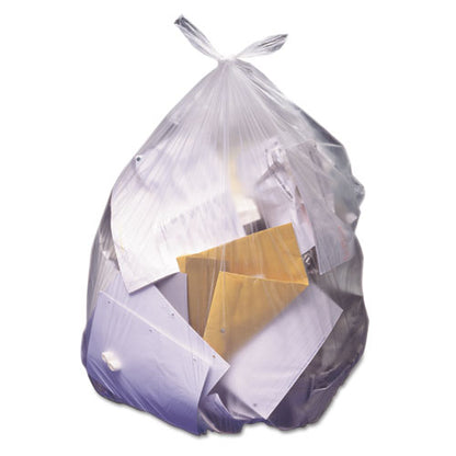 High-density Waste Can Liners, 45 Gal, 12 Microns, 40" X 48", Natural, 25 Bags/roll, 10 Rolls/carton