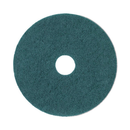 Heavy-duty Scrubbing Floor Pads, 19" Diameter, Green, 5/carton