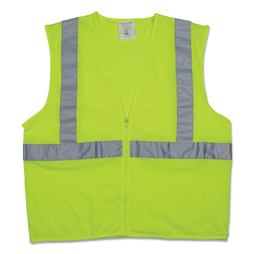 Zipper Safety Vest, X-large, Hi-viz Lime Yellow