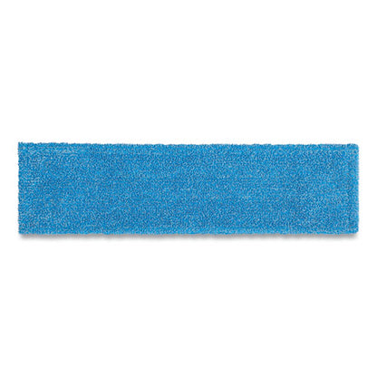 Adaptable Flat Mop Pads, Microfiber, 19.5 X 5.5, Blue