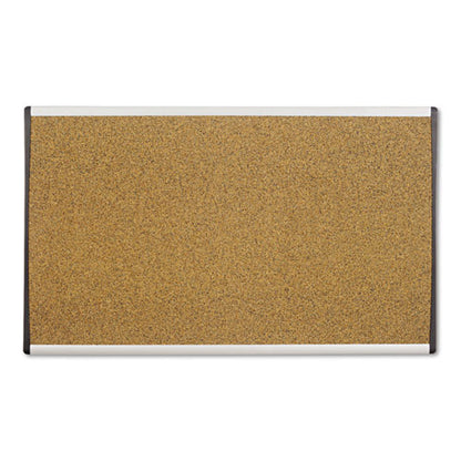 Arc Frame Cubicle Cork Board, 30 X 18, Tan Surface, Silver Aluminum Frame