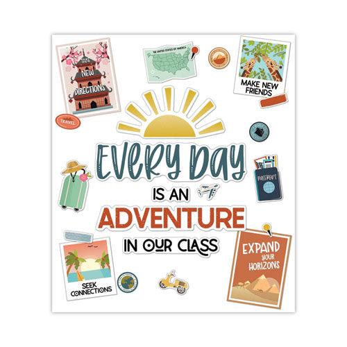 Motivational Bulletin Board Set, Everyday Is An Adventure, 42 Pieces