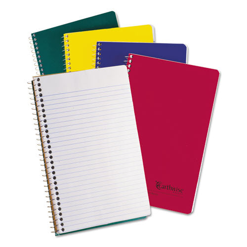 Earthwise By Oxford Recycled Small Notebooks, 3-subject, Medium/college Rule, Randomly Assorted Covers, (150) 9.5 X 6 Sheets