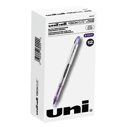 Vision Elite Hybrid Gel Pen, Stick, Bold 0.8 Mm, Violet Ink, White/violet/clear Barrel