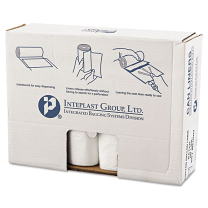 High-density Commercial Can Liners Value Pack, 60 Gal, 14 Mic, 43" X 46", Clear, 25 Bags/roll, 8 Interleaved Rolls/carton