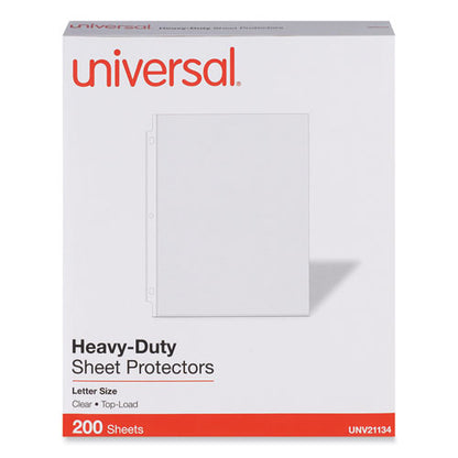 Top-load Poly Sheet Protectors, Heavy Gauge, Letter Size, Clear, 200/pack