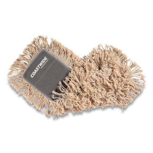 Cut-end Dust Mop Head, Cotton, 18 X 5, White