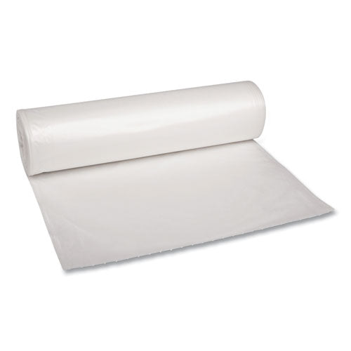 Recycled Low-density Polyethylene Can Liners, 60 Gal, 1.1 Mil, 38" X 58", Clear, 10 Bags/roll, 10 Rolls/carton