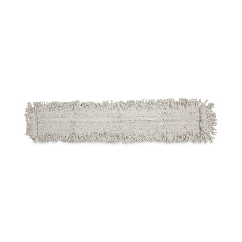 Mop Head, Dust, Disposable, Cotton/synthetic Fibers, 48 X 5, White